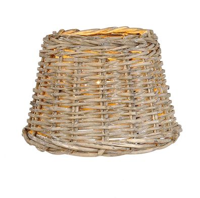 Clayre & Eef Lampenschirm Ø 23x17 cm Beige Rattan