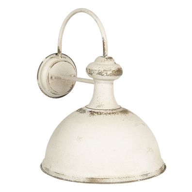 Clayre & Eef Wandleuchte 34x41x43 cm Weiß Eisen