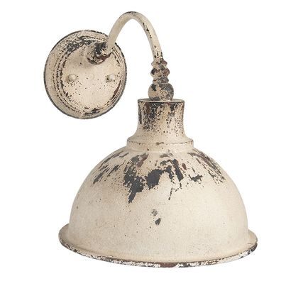 Clayre & Eef Wandleuchte 43x28x31 cm Weiß Eisen