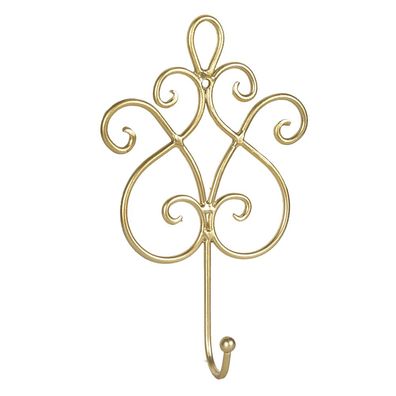 Clayre & Eef Wandhaken 15x5x22 cm Goldfarbig Eisen (Gr. 15x5x22 cm)