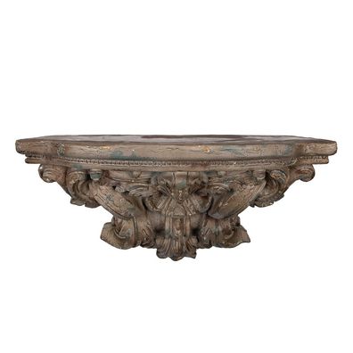 Clayre & Eef Wandregal 60x23x30 cm Braun Keramikmaterial (Gr. 60x23x30 cm)