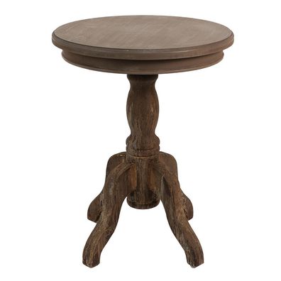 Clayre & Eef Beistelltisch Ø 50x65 cm Braun Holz (Gr. Ø 50x65 cm)