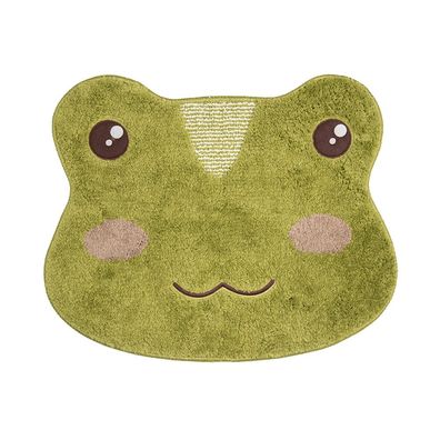 Clayre & Eef Badematte 60x48x1 cm Grün Polyester Frosch (Gr. 60x48x1 cm)