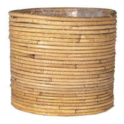 Clayre & Eef Pflanzenhalter Ø 26x22 cm Braun Rattan (Gr. Ø 26x22 cm)