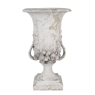 Clayre & Eef Blumentopf 46 cm Beige Polyresin (Gr. Ø 30x46 cm)
