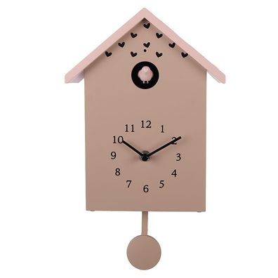 Clayre & Eef Kuckucksuhr 20x10x26 cm Rosa Kunststoff