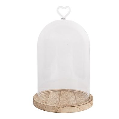 Clayre & Eef Glocke Ø 14x22 cm Transparant Glas