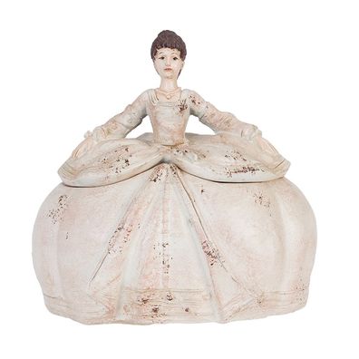 Clayre & Eef Schmuckkästchen Dame 22x18x21 cm Beige Polyresin