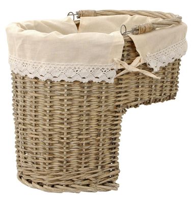 Clayre & Eef Aufbewahrungskorb 40x26x34 cm Beige Rattan