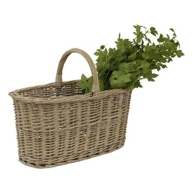 Clayre & Eef Aufbewahrungskorb 51x22x40 cm Braun Rattan