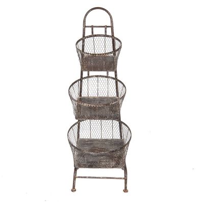 Clayre & Eef Korbregal 43x43x116 cm Braun Metall