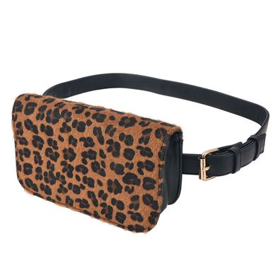 Clayre & Eef Hüfttasche Ladies 19x11x5 cm Braun Kunstleder Leopard