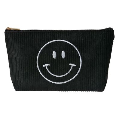 Clayre & Eef Damenkulturtasche 20x5x12 cm Schwarz Synthetisch smile