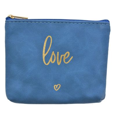 Clayre & Eef Damenkulturtasche 13x1x10 cm Blau Synthetisch