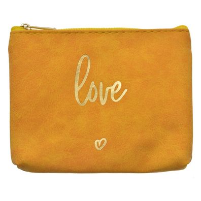 Clayre & Eef Damenkulturtasche 13x1x10 cm Gelb Synthetisch