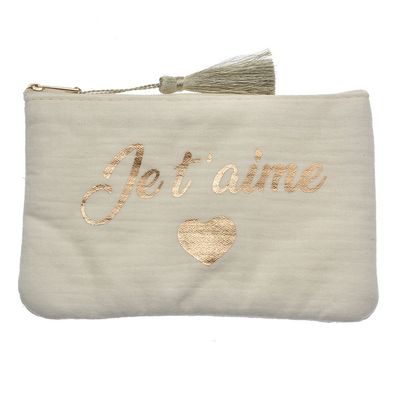 Clayre & Eef Damenkulturtasche 17x11 cm Weiß Synthetisch