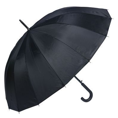 Clayre & Eef Erwachsenen-Regenschirm 60 cm Schwarz Kunststoff