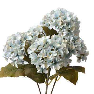 Clayre & Eef Kunstblume Hortensie 45 cm Blau Kunststoff (Gr. 15x15x42 cm)