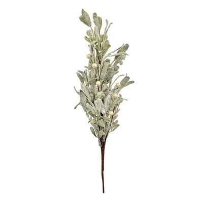 Clayre & Eef Dekoration Ast 45 cm Grün Silberfarbig Kunststoff (Gr. 10x8x45 cm)
