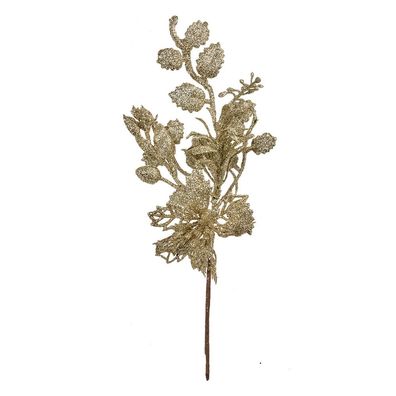 Clayre & Eef Dekoration Ast 27 cm Goldfarbig Kunststoff (Gr. 12x6x27 cm)