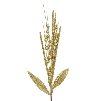 Clayre & Eef Dekoration Ast 63 cm Goldfarbig Kunststoff (Gr. 12x5x63 cm)