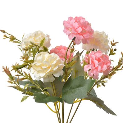Clayre & Eef Kunstblume 28 cm Rosa Beige Kunststoff (Gr. 15x10x30 cm)