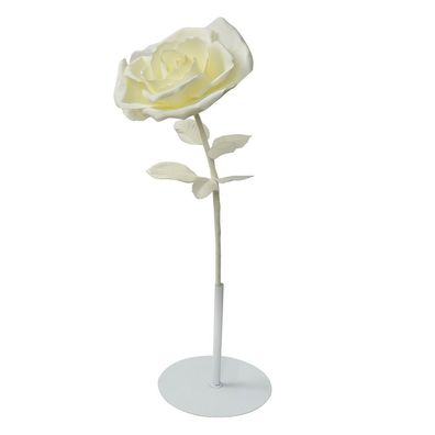 Clayre & Eef Dekoration Rose Ø 23x80 cm Weiß Kunststoff (Gr. Ø 23x80 cm)
