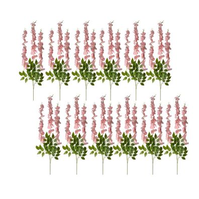 Clayre & Eef Kunstblume 12er Set 110 cm Rosa Kunststoff (Gr. (12) 30x12x110 cm)