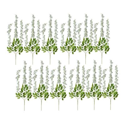 Clayre & Eef Kunstblume 12er Set 110 cm Weiß Kunststoff (Gr. (12) 30x12x110 cm)