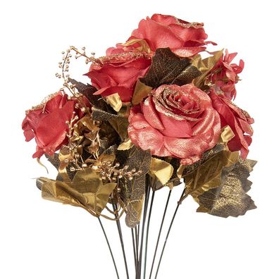 Clayre & Eef Kunstblume 50 cm Rot Kunststoff (Gr. 18x15x50 cm)