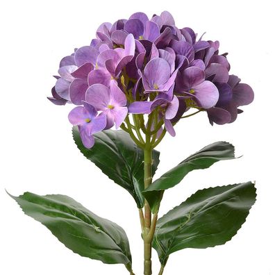 Clayre & Eef Kunstblume Hortensie 68 cm Violett Kunststoff (Gr. 16x15x68 cm)