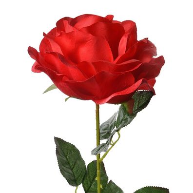 Clayre & Eef Kunstblume Rose 75 cm Rot Kunststoff (Gr. 19x19x75 cm)