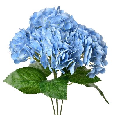 Clayre & Eef Kunstblume Hortensie 45 cm Blau Kunststoff (Gr. 23x23x45 cm)