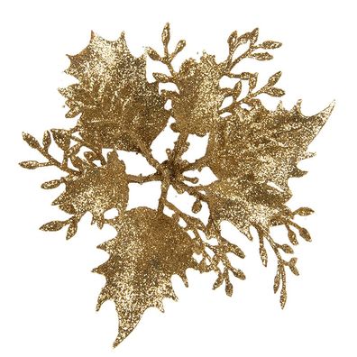 Clayre & Eef Kunstblume Ø 11x3 cm Goldfarbig Kunststoff (Gr. Ø 11x3 cm)