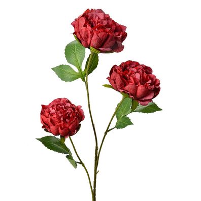 Clayre & Eef Kunstblume 80 cm Rot Kunststoff (Gr. 12x8x80 cm)