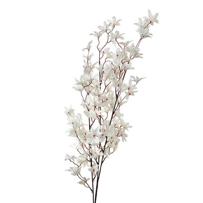 Clayre & Eef Kunstblume 110 cm Weiß Kunststoff (Gr. 6x6x110 cm)
