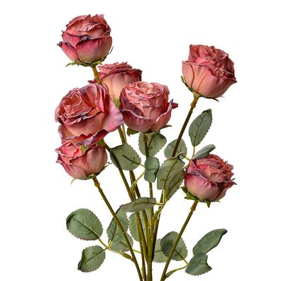 Clayre & Eef Kunstblume Rose 55 cm Rosa Kunststoff (Gr. 8x8x55 cm)