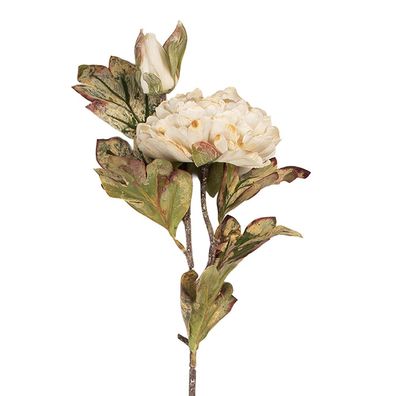 Clayre & Eef Kunstblume 12x10x77 cm Weiß Kunststoff (Gr. 12x10x77 cm)