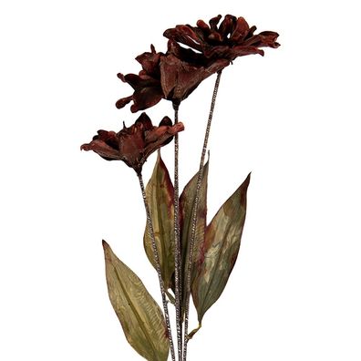 Clayre & Eef Kunstblume 8x5x60 cm Braun Kunststoff (Gr. 8x5x60 cm)