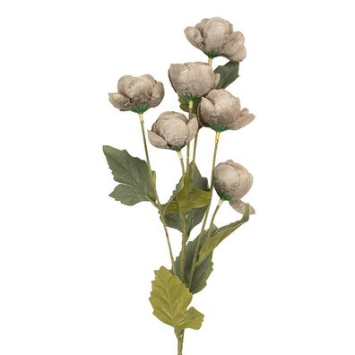 Clayre & Eef Kunstblume 10x10x63 cm Grau Kunststoff (Gr. 10x10x63 cm)