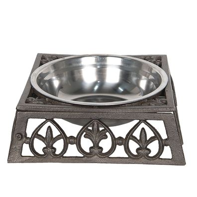 Clayre & Eef Krippenhund 820 ml Braun Eisen (Gr. 28x28x8 cm / 820 ml)