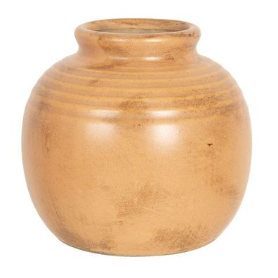 Clayre & Eef Vase 8 cm Braun Gelb Keramik (Gr. Ø 8x8 cm)
