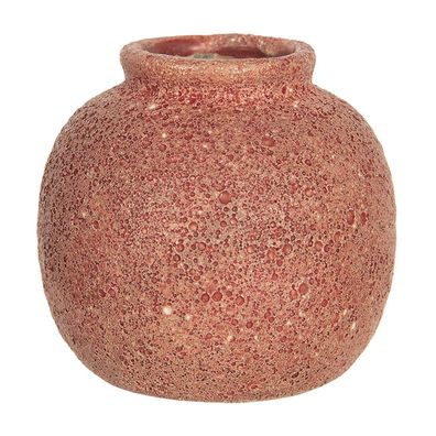 Clayre & Eef Vase 8 cm Rot Keramik (Gr. Ø 8x8 cm)