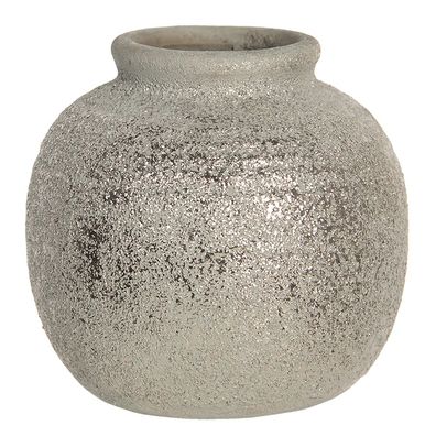Clayre & Eef Vase 8 cm Grau Keramik (Gr. Ø 8x8 cm)