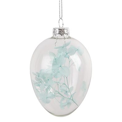 Clayre & Eef Oster-Anhänger Ei Ø 7x10 cm Transparant Glas