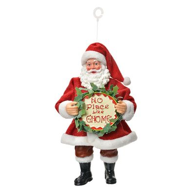 Clayre & Eef Weihnachtsanhänger Weihnachtsmann 17 cm Rot Textil (Gr. 10x6x17 cm)