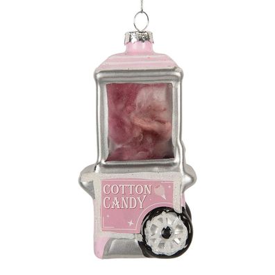 Clayre & Eef Weihnachtsanhänger 6x5x11 cm Rosa Glas (Gr. 6x5x11 cm)