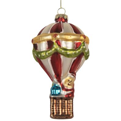 Clayre & Eef Weihnachtsanhänger Heißluftballon Ø 8x14 cm Mehrere Glas (Gr. Ø 8x14 cm)