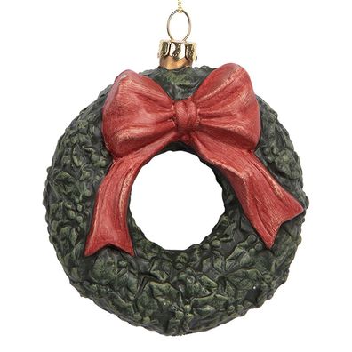 Clayre & Eef Weihnachtsanhänger 9x4x11 cm Grün Kunststoff (Gr. 9x4x11 cm)