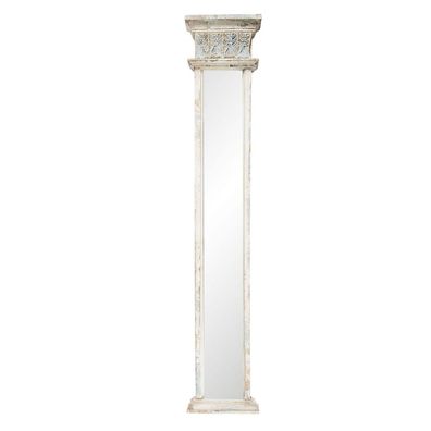 Clayre & Eef Spiegel 28x145 cm Weiß Holz (Gr. 28x7x145 cm)